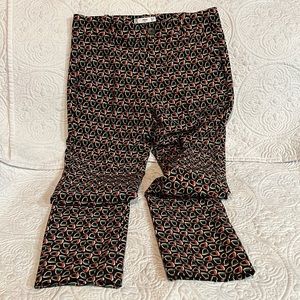 Mango MNG patterned pants, size 2, NWT